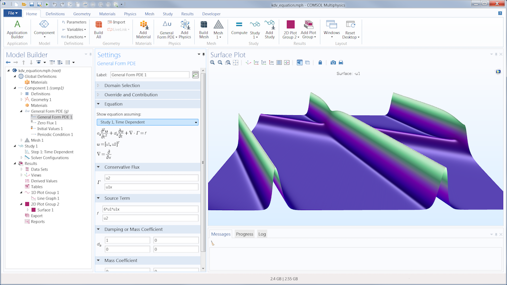 comsol pde example